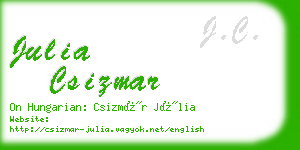 julia csizmar business card